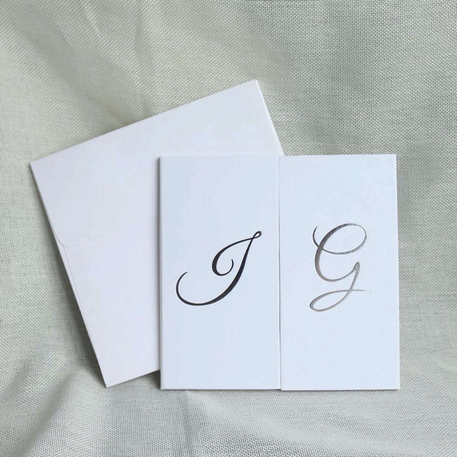 Square Invitation Card Thank You Card Marriage Invitation Customized  White Card